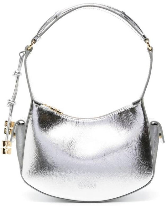 Swing Metallic Shoulder Bag Silver - GANNI - BALAAN 1