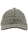 Women's Gancini Pattern Ball Cap 36 0689 BEIGE NERO 0725861 - SALVATORE FERRAGAMO - BALAAN 2