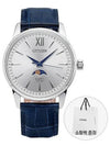 Moon Phase 47mm Leather Watch Navy - CITIZEN - BALAAN 3