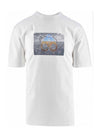 Prairie Signature Logo Print Round Short Sleeve T-Shirt White - MOOSE KNUCKLES - BALAAN 1