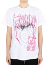 Abstract Heart Bear Graphic Relaxed Short Sleeve T-Shirt White - GANNI - BALAAN 3