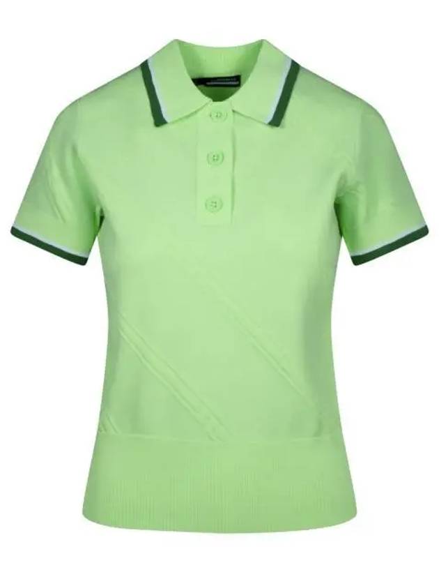 Women's Feline Golf Short Sleeve PK Shirt Green - J.LINDEBERG - BALAAN 2