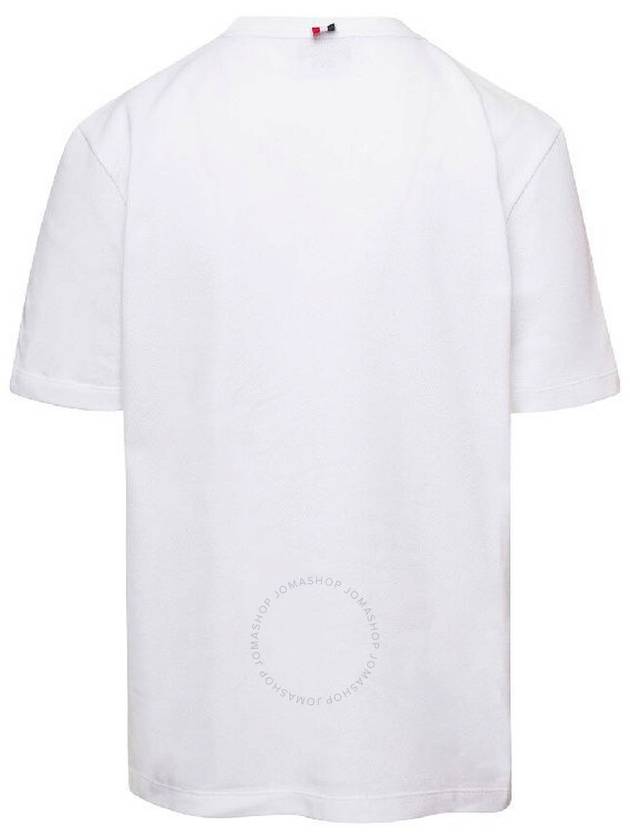 Classic Pique Rib Side Insert 4-Bar Short Sleeve T-Shirt White - THOM BROWNE - BALAAN 3