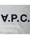 Men's VPC Logo Print Crew Neck Sweatshirt Grey - A.P.C. - BALAAN 5