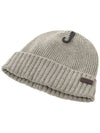 Logo Patch Carlton Cotton Beanie Grey - BARBOUR - BALAAN 4