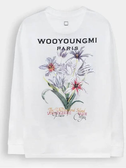 Flower Back logo Long Sleeve T-shirt White - WOOYOUNGMI - BALAAN 2