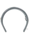 Logo Patent Leather Headband Pearl Grey - MIU MIU - BALAAN 4