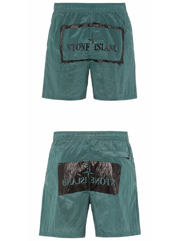 21SS 7415B0992 V0057 Box Logo Swim Pants Green Men’s Pants TLS - STONE ISLAND - BALAAN 4