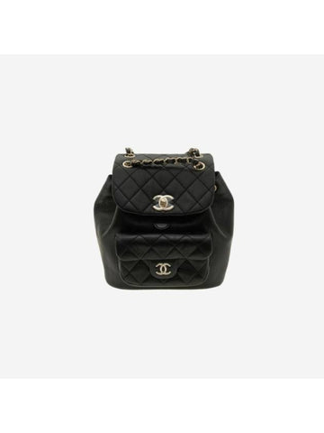 Small Backpack Calfskin Gold Metal Black - CHANEL - BALAAN 1