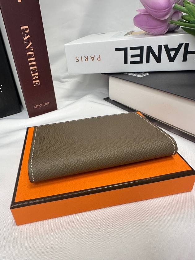 MC² Euclide Card Holder Epsom Etoupe Brown - HERMES - BALAAN 6