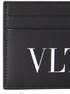 VLTN Logo Two-Tier Card Wallet Black - VALENTINO - BALAAN 4