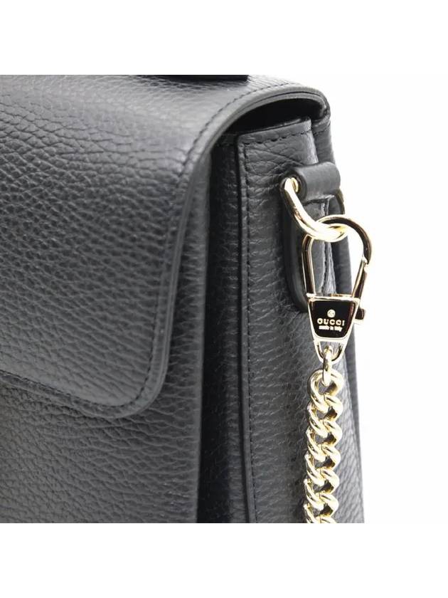 GG Interlocking Chain Small Top Handle Shoulder Bag Black - GUCCI - BALAAN 9