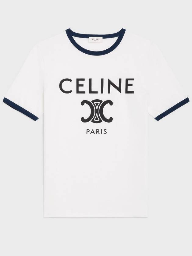 Paris T-Shirt in Cotton Jersey Black White - CELINE - BALAAN 7