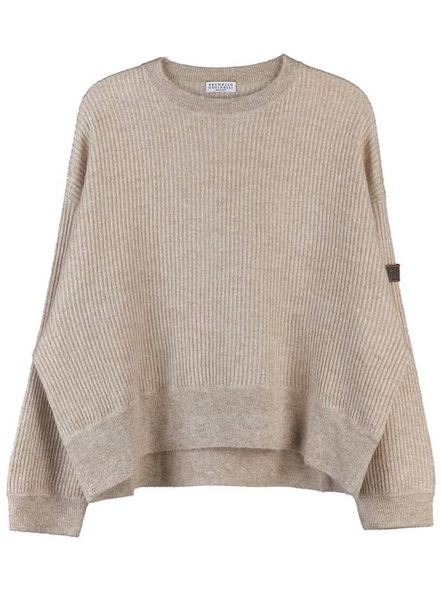 Crew Neck Knit Top Beige - BRUNELLO CUCINELLI - BALAAN 11