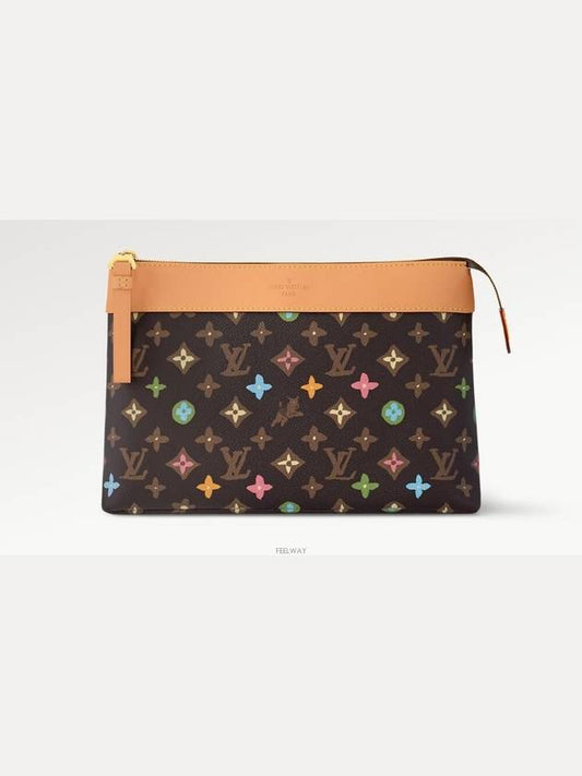 Pochette Voyage Souple Monogram Order Canvas Pouch Bag Chocolate - LOUIS VUITTON - BALAAN 2