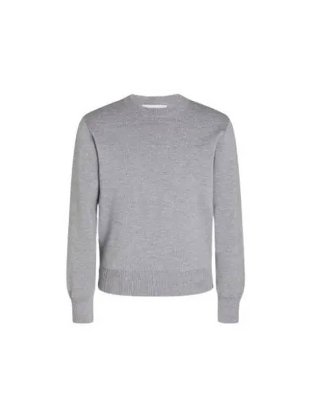 Center Back Striped Stitch Merino Wool Knit Top Grey - THOM BROWNE - BALAAN 2