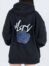 Flower Midnight Blue Hoodie Black - MONSTER REPUBLIC - BALAAN 2