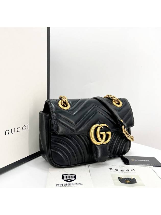 Matelasse mini shoulder bag cross black 446744 - GUCCI - BALAAN 4