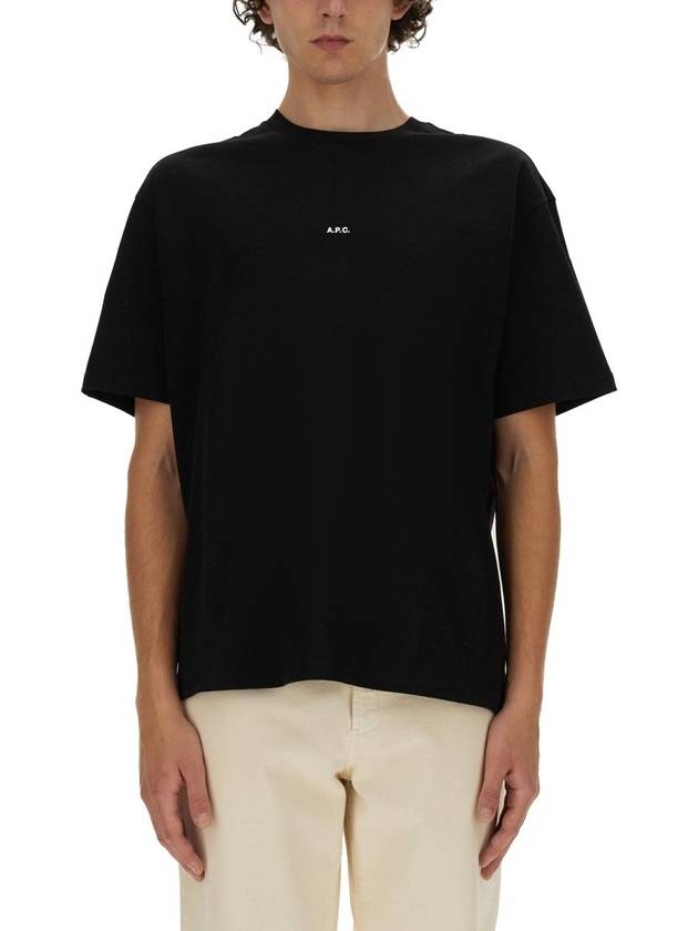 Micro Logo Short Sleeve T-Shirt Black - A.P.C. - BALAAN 2