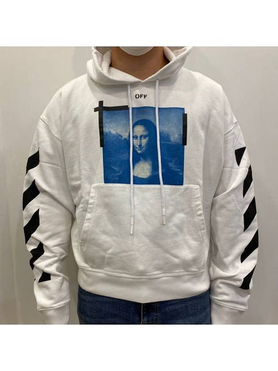 Men's Mona Lisa Over Brushed Hoodie White - OFF WHITE - BALAAN 2