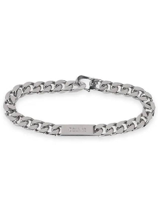 Gourmette Rhodium Finish Bracelet Silver - CELINE - BALAAN 2