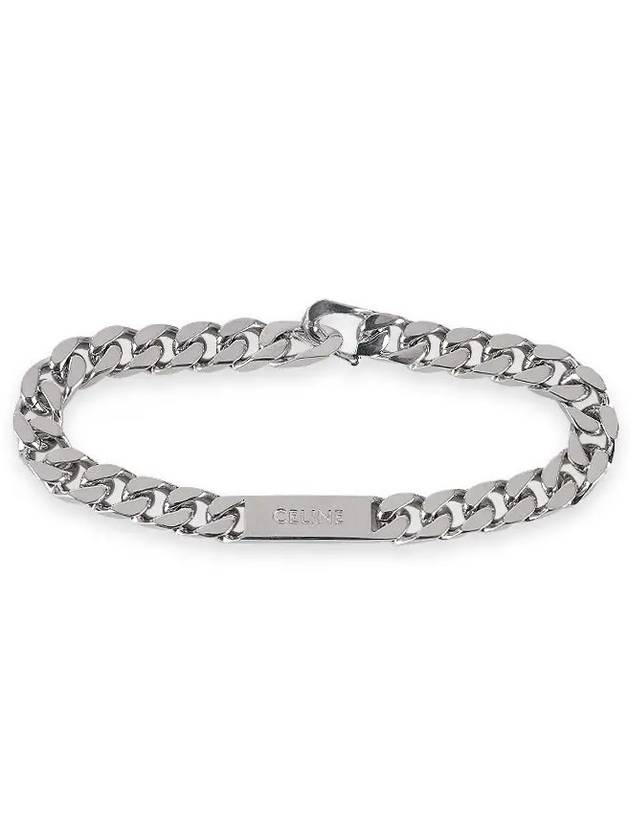 Gourmette Rhodium Finish Bracelet Silver - CELINE - BALAAN 3