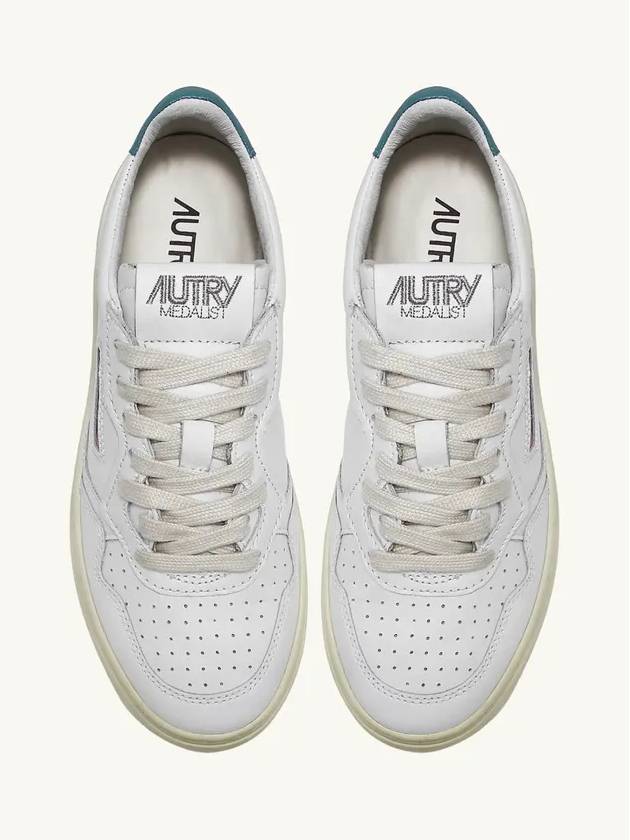 Medalist Green Tab Leather Low Top Sneakers White - AUTRY - BALAAN 7