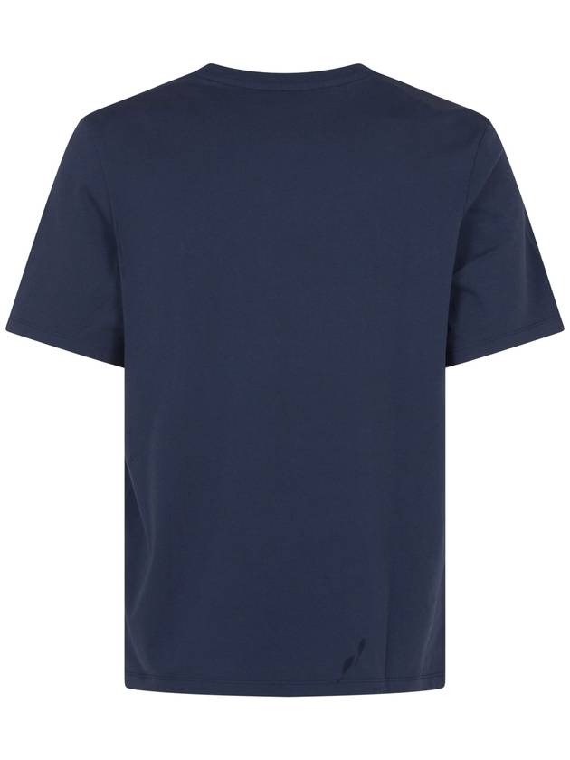 Chillax Fox Patch Regular Short Sleeve T-Shirt Blue - MAISON KITSUNE - BALAAN 3