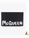 Graffiti Card Wallet Black - ALEXANDER MCQUEEN - BALAAN 2