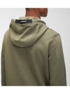 Men's Lens Wappen Fleece Hoodie Khaki - CP COMPANY - BALAAN 5