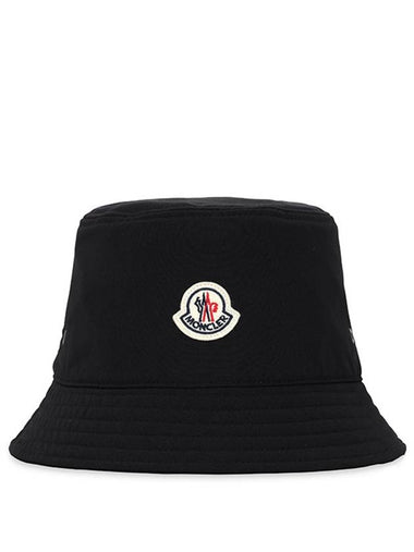 Black Logo Patch Bucket Hat 3B00052 57843 999 00056 - MONCLER - BALAAN 1