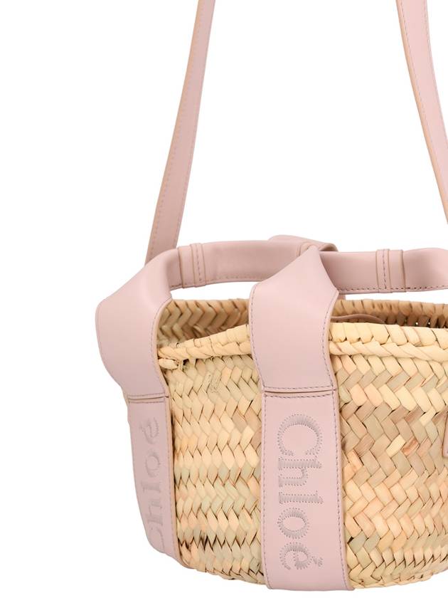 Sense Small Raffia Tote Bag Beige Grey - CHLOE - BALAAN 4