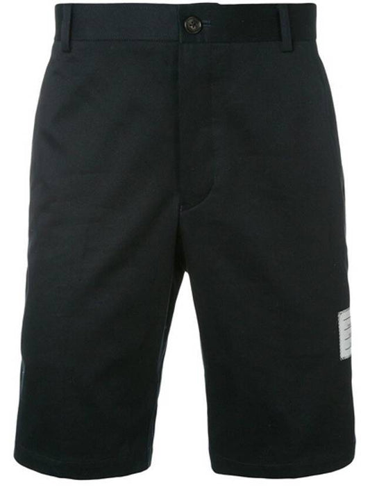 Unconstructed Chino Cotton Twill Shorts Navy - THOM BROWNE - BALAAN 1
