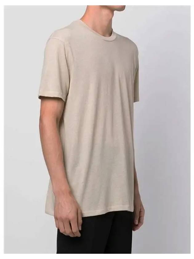 Cotton Blend Crew Neck Short Sleeve T-Shirt Beige - TOM FORD - BALAAN.