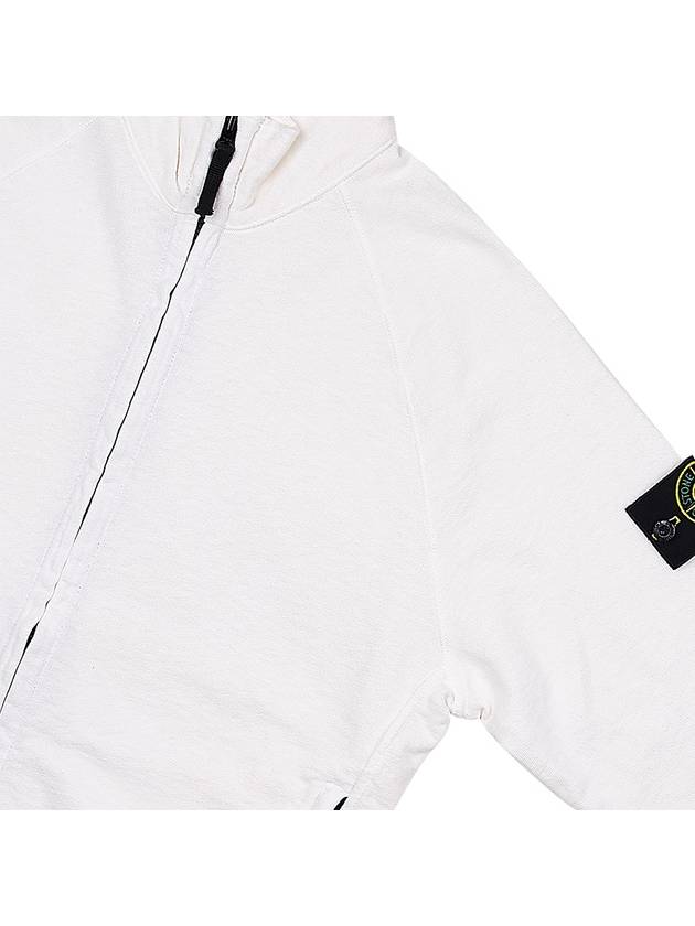 Garment Dyed OLD Treatment Zip Up Jacket White - STONE ISLAND - BALAAN 5