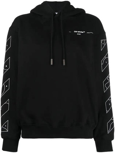 Women's Puzzle Arrow Hoodie Black - OFF WHITE - BALAAN 1