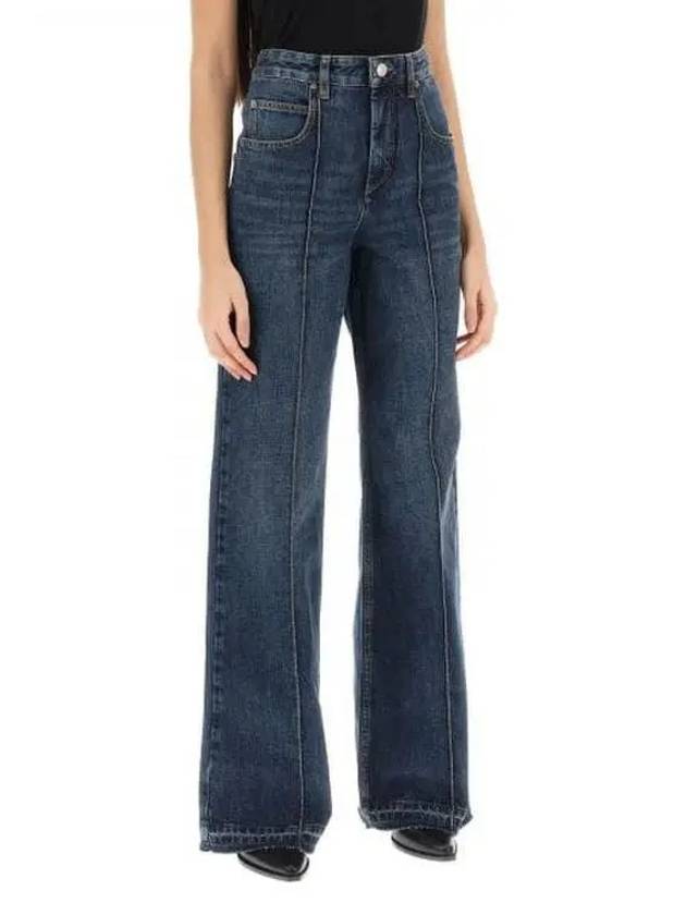 Noldy Denim Wide Jeans Dark Blue - ISABEL MARANT - BALAAN 2