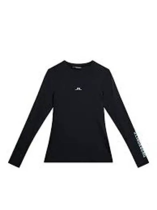 Tekla Slim Crew Neck Long Sleeve T-Shirt Black - J.LINDEBERG - BALAAN 2