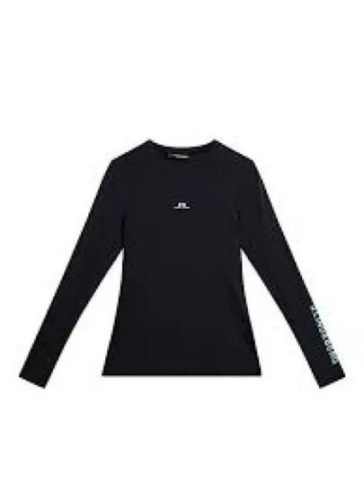 Tekla Slim Crew Neck Long Sleeve T-Shirt Black - J.LINDEBERG - BALAAN 2