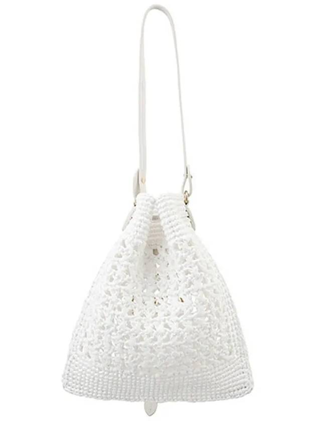 Woven Fabric Mini Bucket Bag White - MIU MIU - BALAAN 4