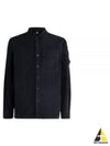 Corduroy Long Sleeve Shirt Black - CP COMPANY - BALAAN 2