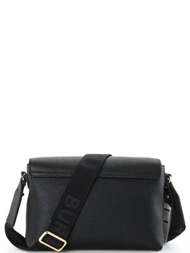 Leather and Vintage Check Note Crossbody Bag Black - BURBERRY - BALAAN 4