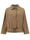 CTrench Side Button Pocket Cotton Trench Coat Light Brown - MAX MARA - BALAAN 2