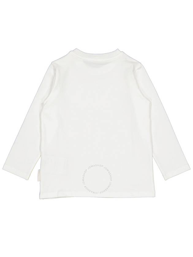 Moncler Girls Natural Logo Embroidered Long-Sleeved T-Shirt, Size 3Y - MONCLER - BALAAN 3