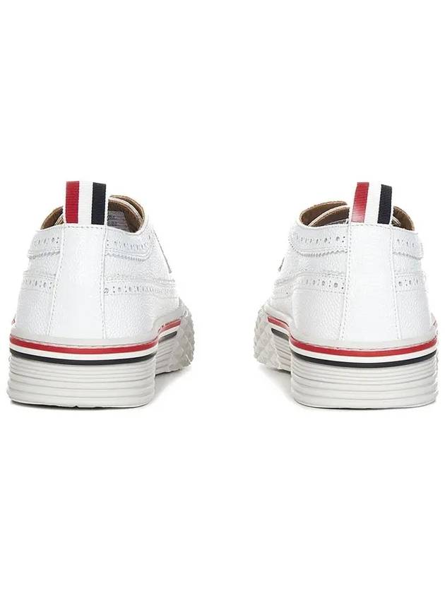 Men's Vitello Calf Leather Long Wing Brogue White - THOM BROWNE - BALAAN 4