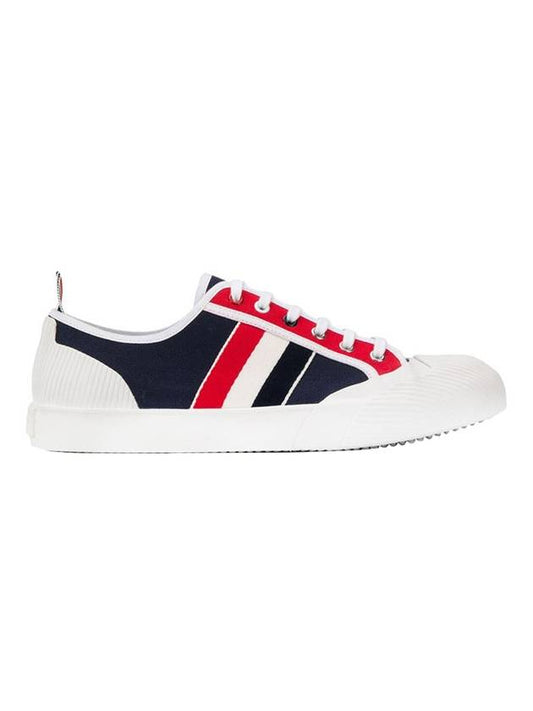 diagonal striped canvas sneakers - THOM BROWNE - BALAAN.