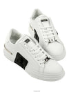 Kick Rubberized Leather Low Top Sneakers White - PHILIPP PLEIN - BALAAN.