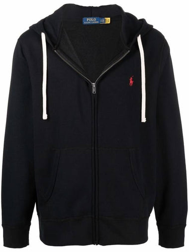 Embroidered Pony Logo Zip Up Hoodie Black - POLO RALPH LAUREN - BALAAN 1