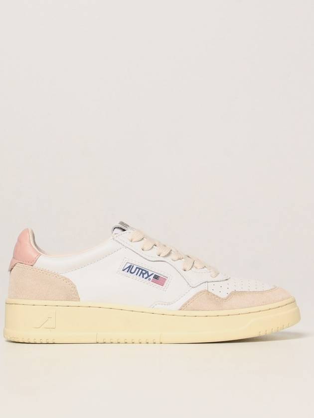 Medalist Leather Suede Low Top Sneakers White Pink - AUTRY - BALAAN 2