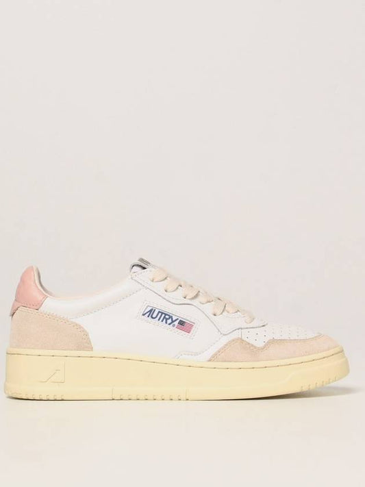 Medalist Leather Suede Low Top Sneakers White Pink - AUTRY - BALAAN 2